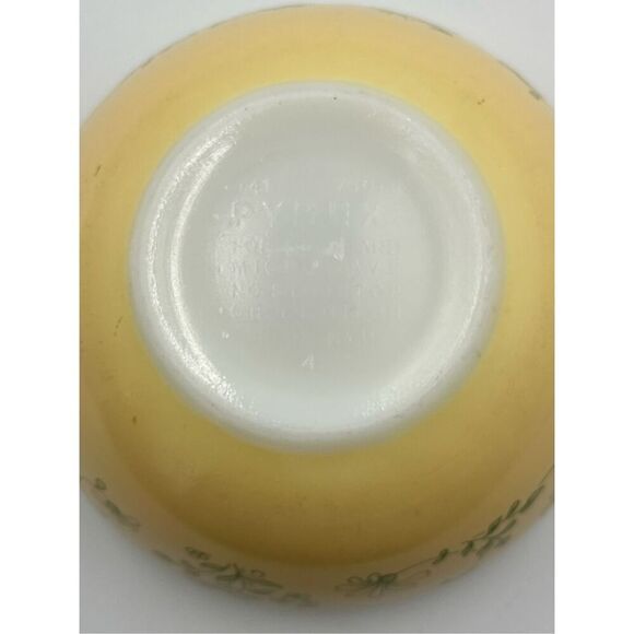 Vintage Pyrex Mixing Bowl Shenandoah Green Floral Opal Glass 750ml Collectable - Picture 7 of 10